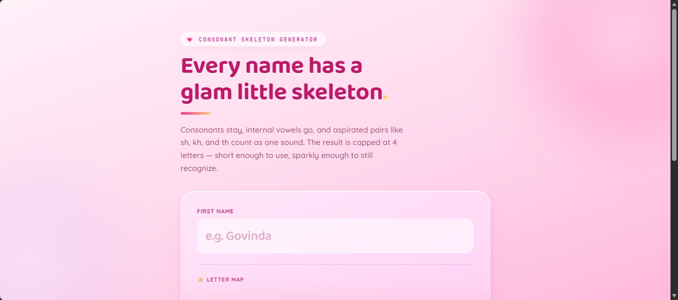 Name Codes preview