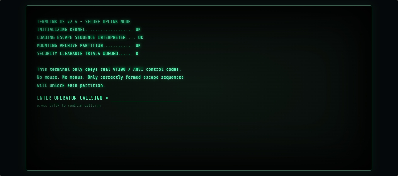TERMLINK :: Escape Sequence Trials preview